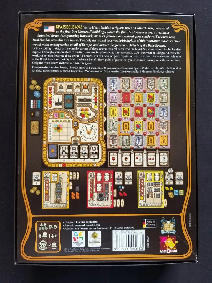Bruxelles 1893 board game in English (Pearl Games + Asmodee) - photo 2