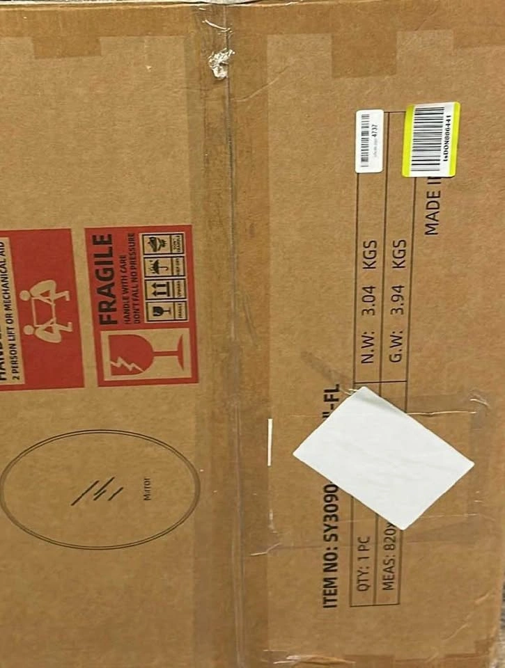 Brand New in Box Frameless Oval Mirror, 20”x28” - photo 3