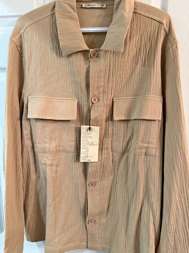 Men’s shirt L/S Giomi with front pockets