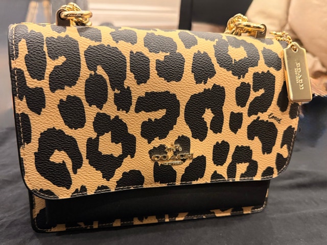 Coach Leopard Print Shoulder/Crossbody Bag