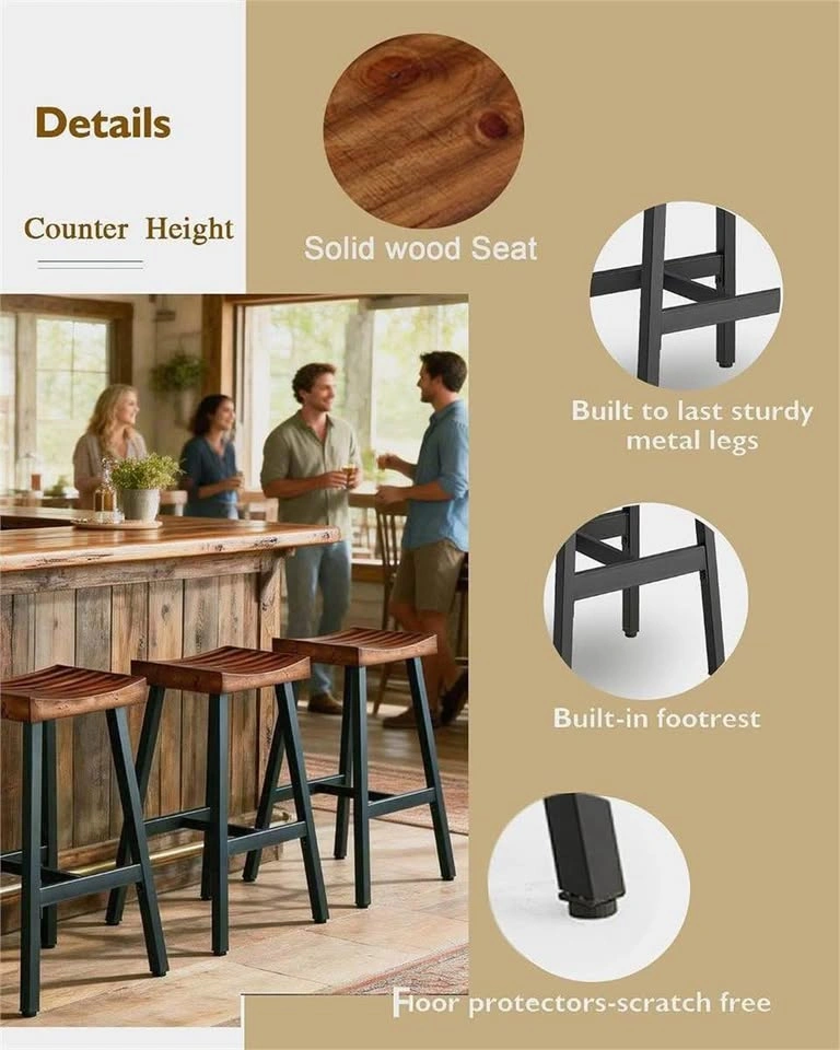 Set of 3 bar stools 25” - photo 3