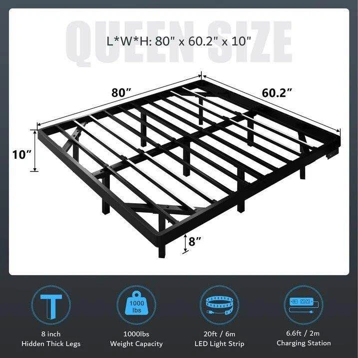 Queen Size Floating Bed Frame - photo 4