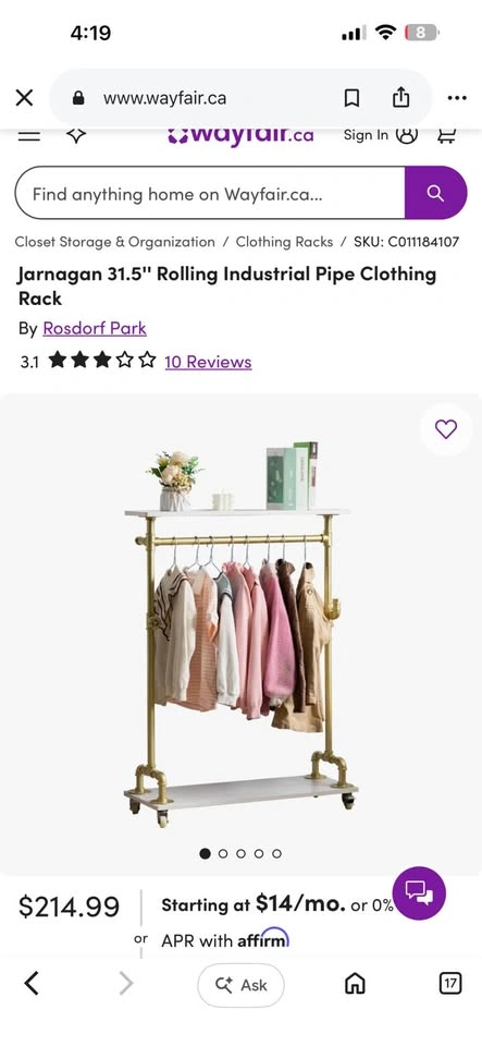 31.5” Clothing Rack - photo 5
