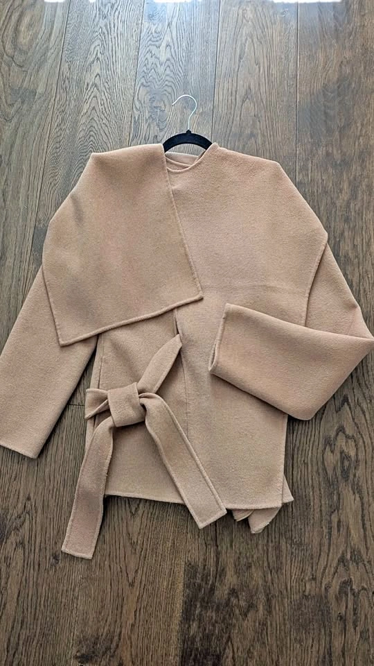 Oak+ Fort Wool Blend Scarf Cape Coat - S