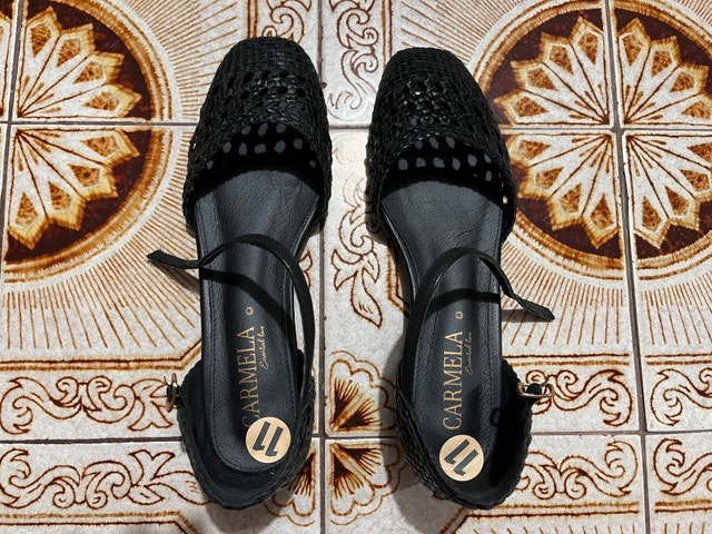 Carmela Woven Sandals, Black - photo 2