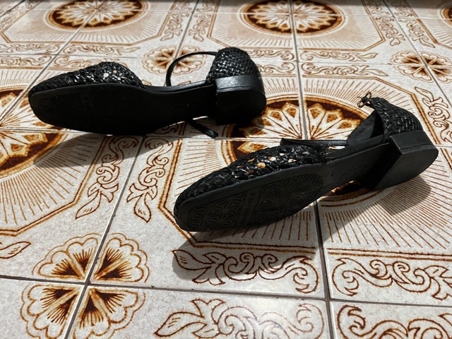 Carmela Woven Sandals, Black - photo 3