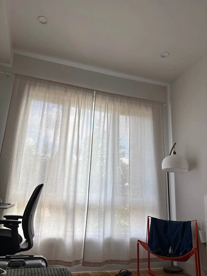 Linen Curtain & Rod MUST GO