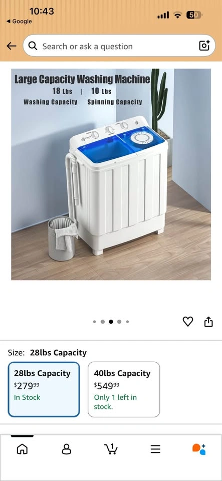 28lbs Twin Tub Washing Machine - photo 5