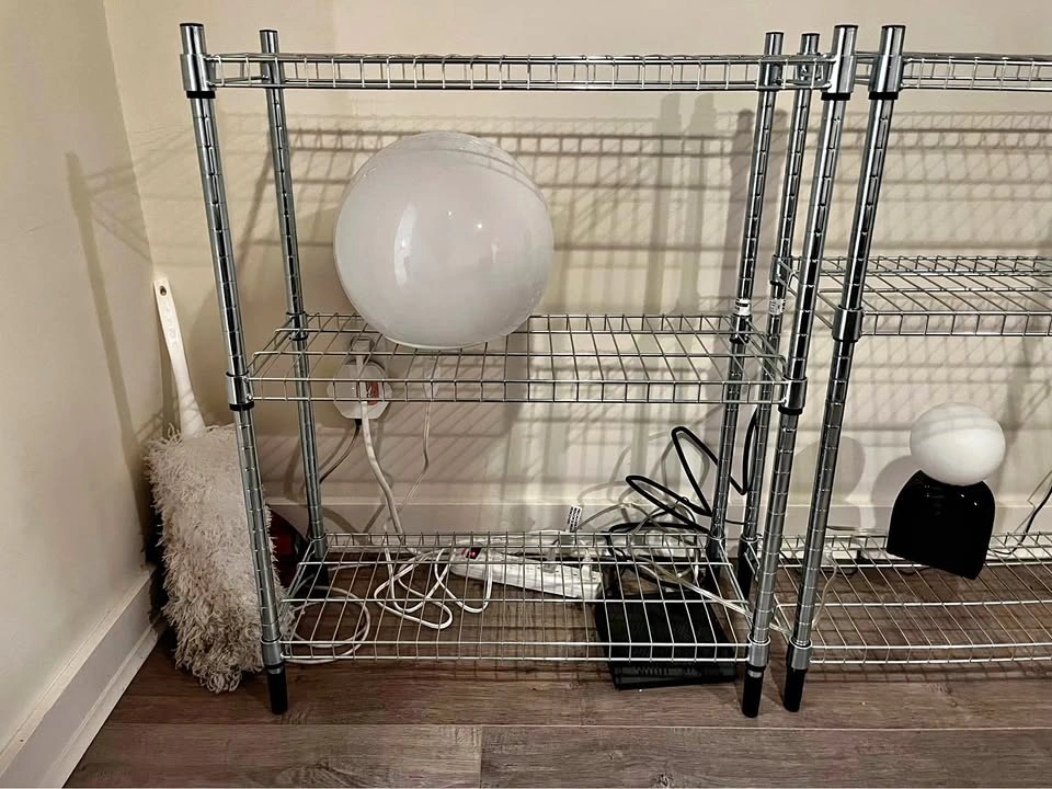 3-Tier Chrome Wire Shelving Unit
