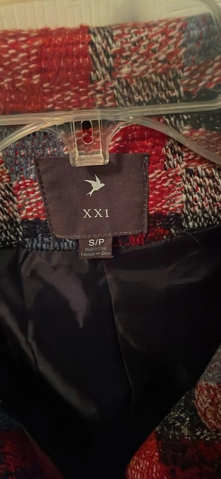 XXI Plaid Double-Breasted Jacket Size S - photo 2