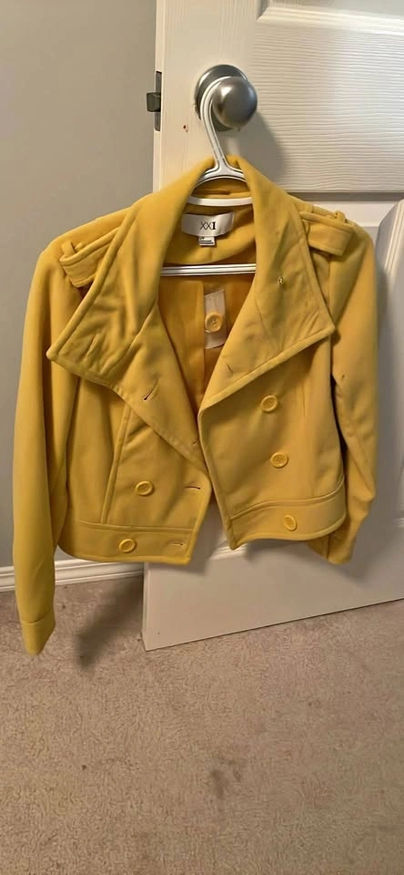 XXI Yellow Peacoat Jacket