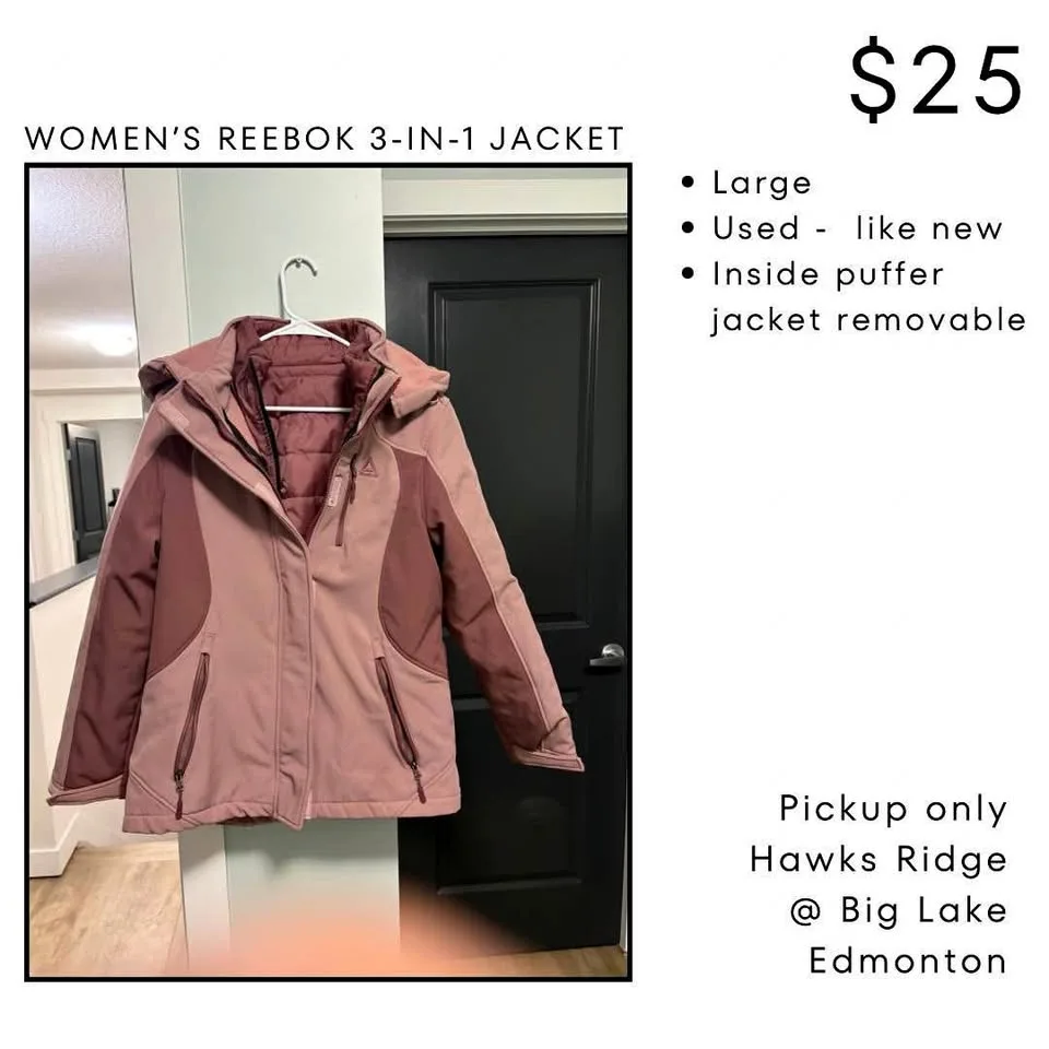 Women’s Reebok 3-in-1 Jacket - Large