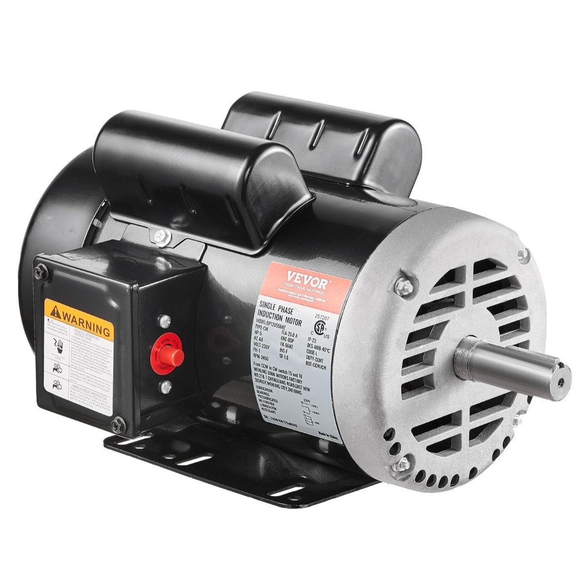 VEVOR 5HP Air Compressor Electric Motor 230V 3450RPM