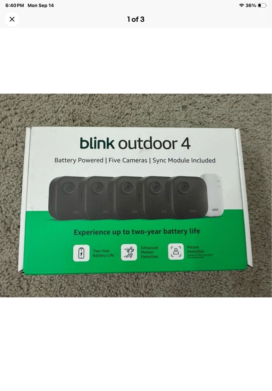 Blink Outdoor 4-Core 5-Camera Smart Security System - New