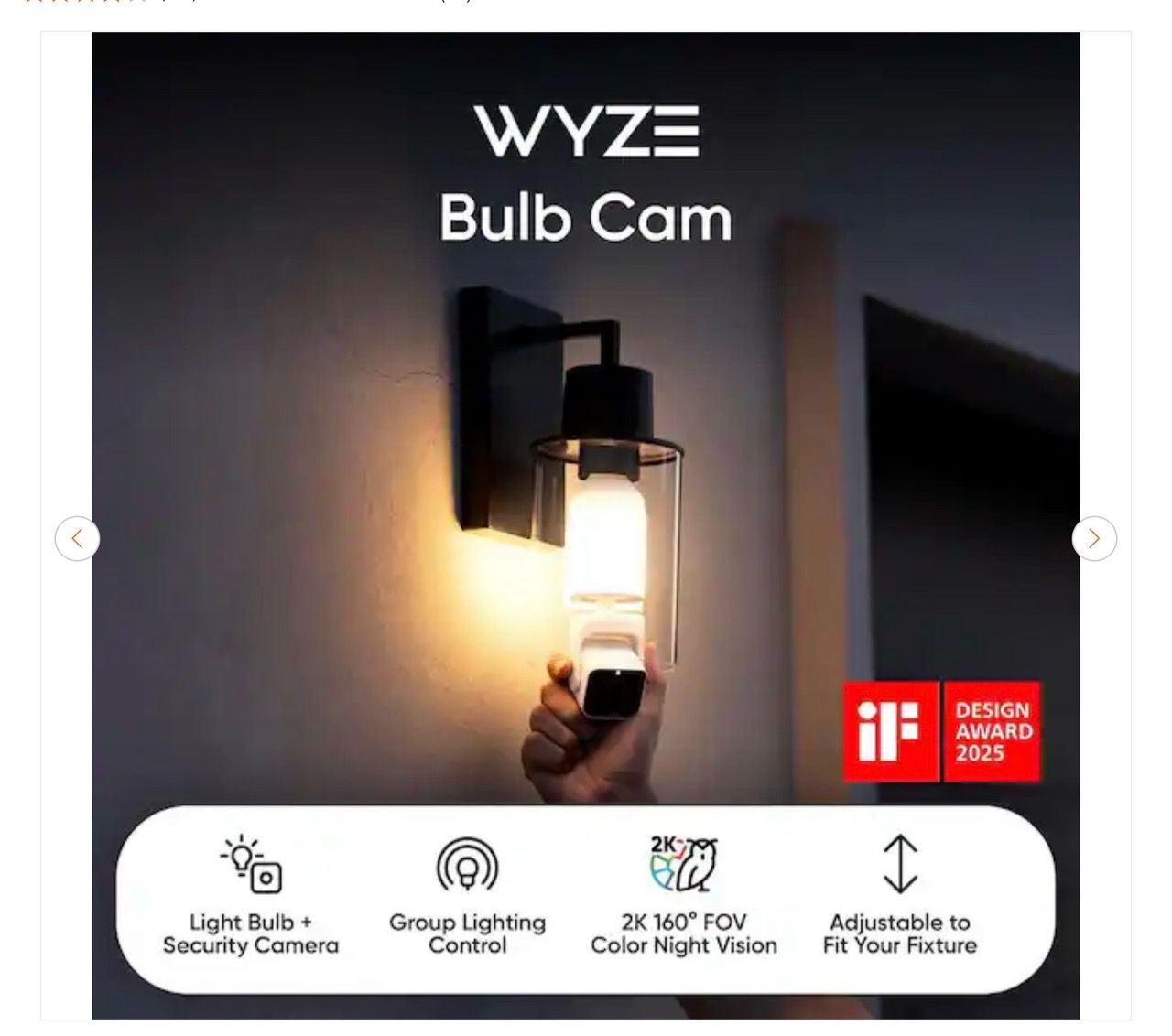 Wyze Bulb Cam Plug-In 2K HD Security Camera - New - photo 2