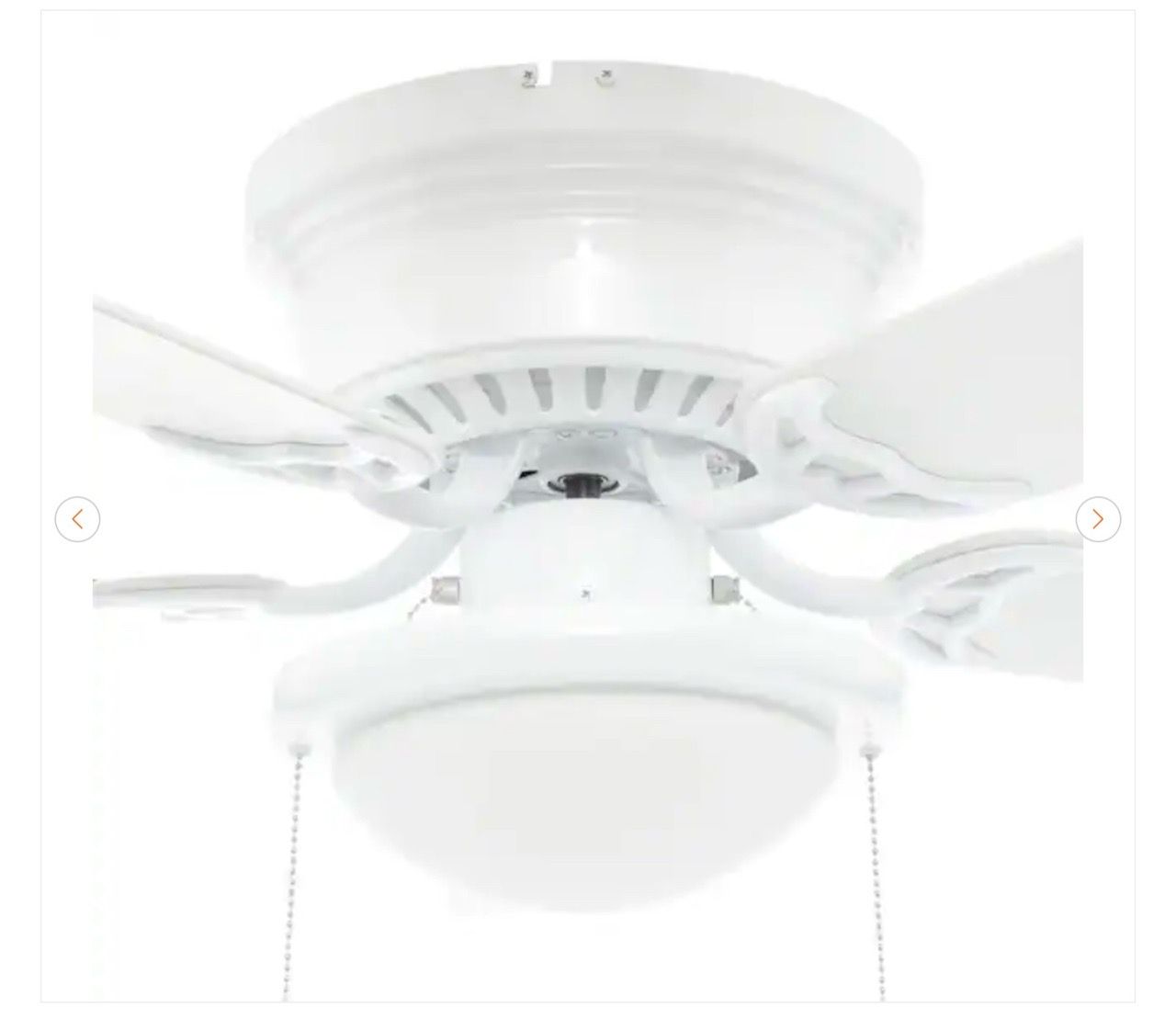 Hampton Bay Hugger 52 in. LED Indoor White Ceiling Fan - New - photo 4