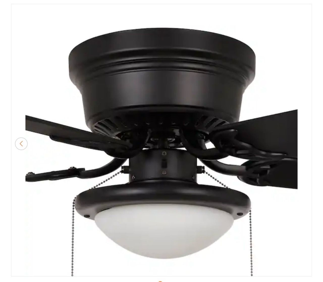Hampton Bay Hugger 52 in. LED Indoor Black Ceiling Fan - photo 5