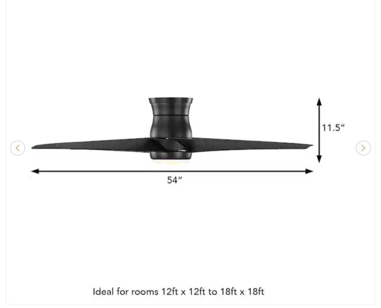 Hampton Bay Mena 54 in. LED Indoor/Outdoor Ceiling Fan - photo 2