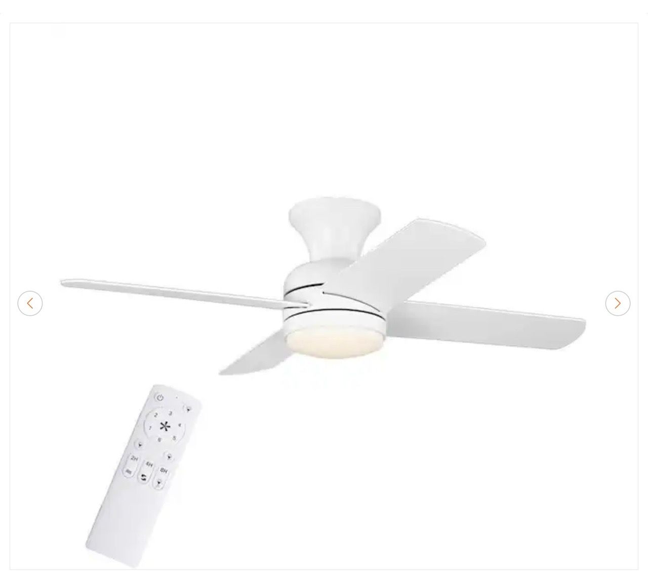 Hampton Bay Cardiff 42 in. Matte White Ceiling Fan - New