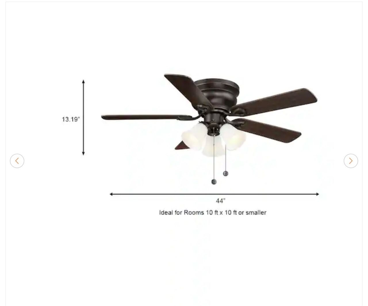 Hampton Bay Clarkston II 44 in. LED Indoor Ceiling Fan - New - photo 3