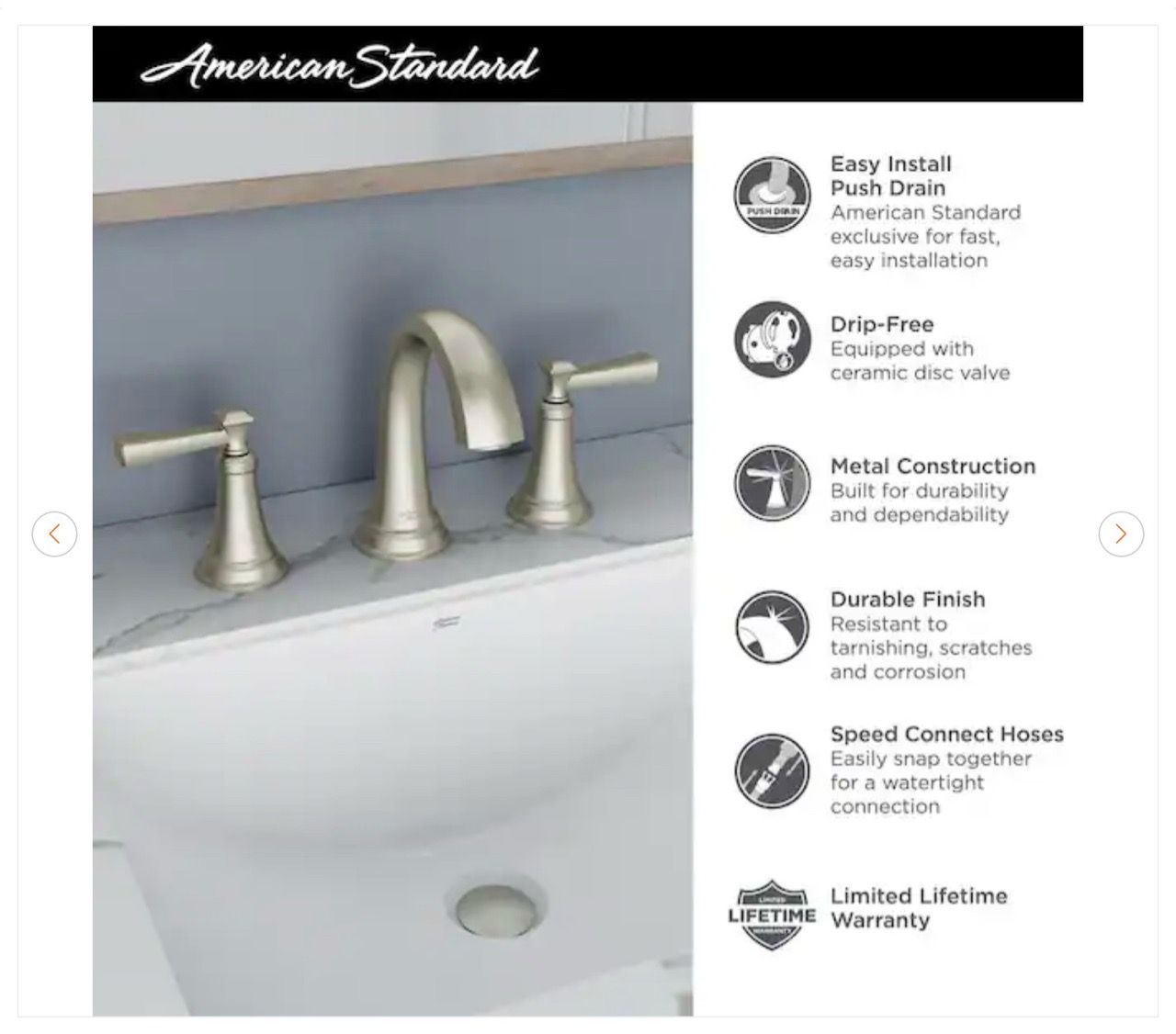 American Standard Rumson 8 in. Widespread Bathroom Faucet - photo 3
