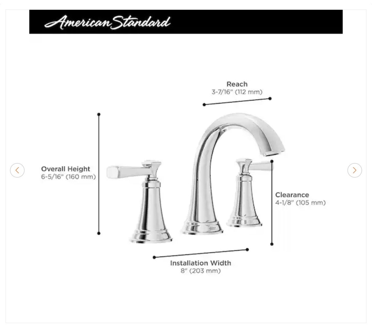 American Standard Rumson 8 in. Widespread Bathroom Faucet - photo 4