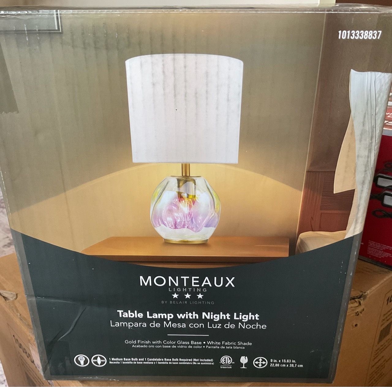 Monteaux Lighting 15.63 in 2-Light Antique Brass Table Lamp
