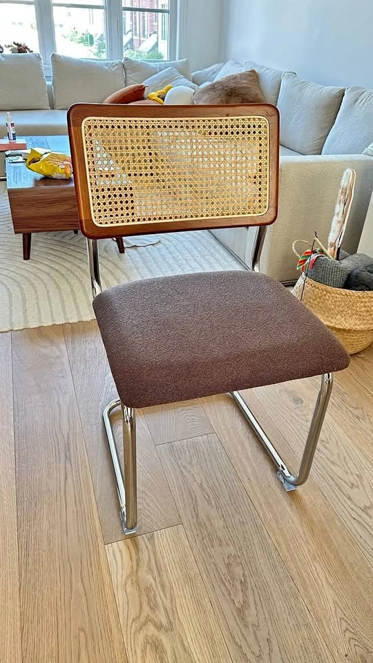 1 Brown Rattan Cesca Cantilever Dining Chair
