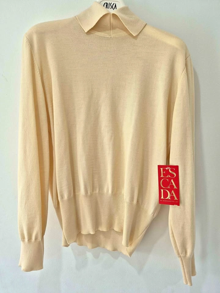 NWT Vintage Escada by Margaretha Ley 100% Merino Wool Sweater