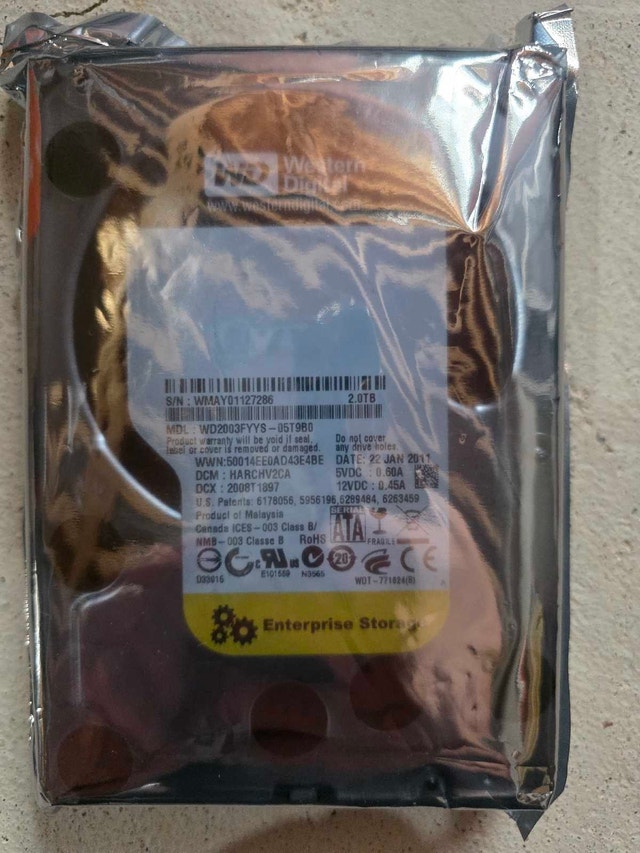 BRAND NEW WD Enterprise 2TB HDD