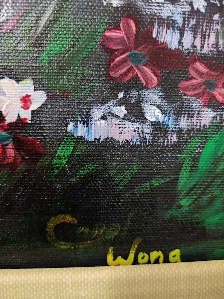 Framed acrylic painting on canvas - photo 3