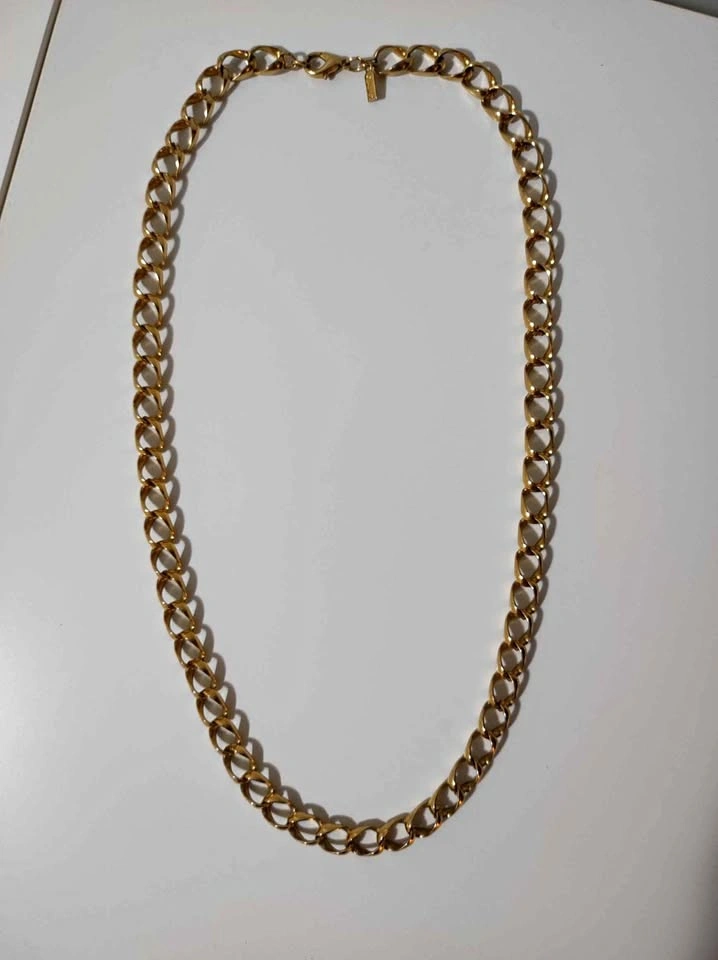 Vintage Monet Gold-Tone Curb Chain Necklace