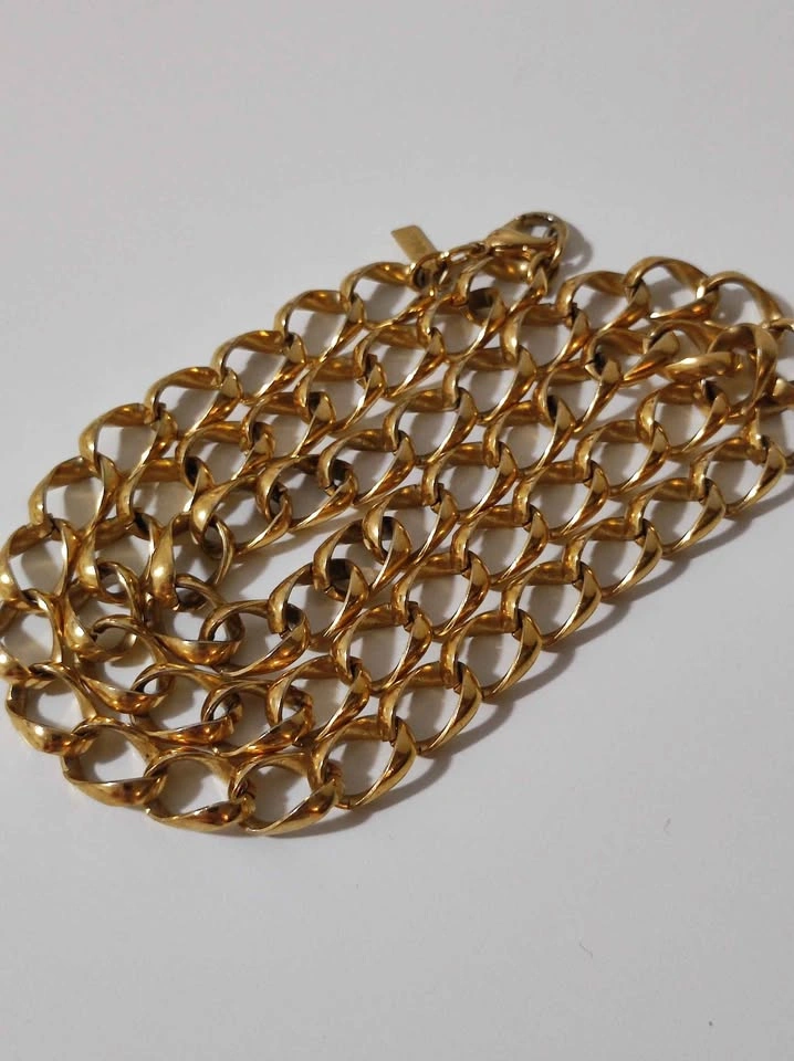 Vintage Monet Gold-Tone Curb Chain Necklace - photo 4