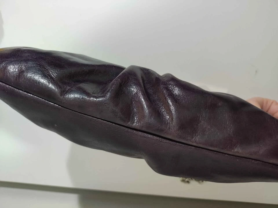 Vintage Danier 100% Leather Deep Purple Clutch Purse - photo 5