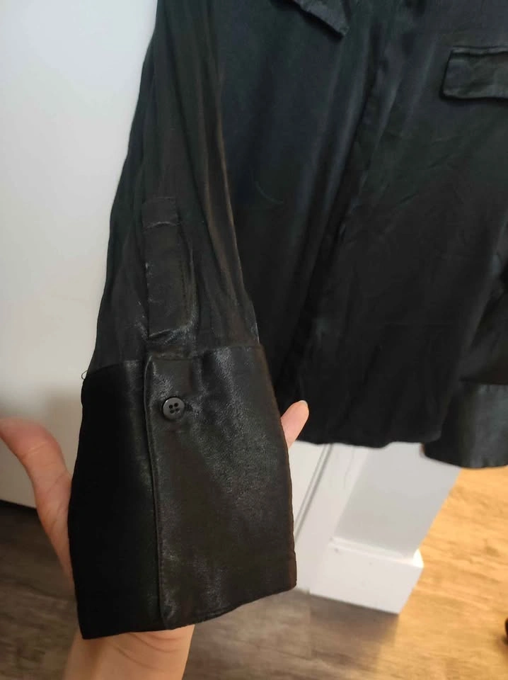 Zara Black Satin-Finish Shirt - photo 2