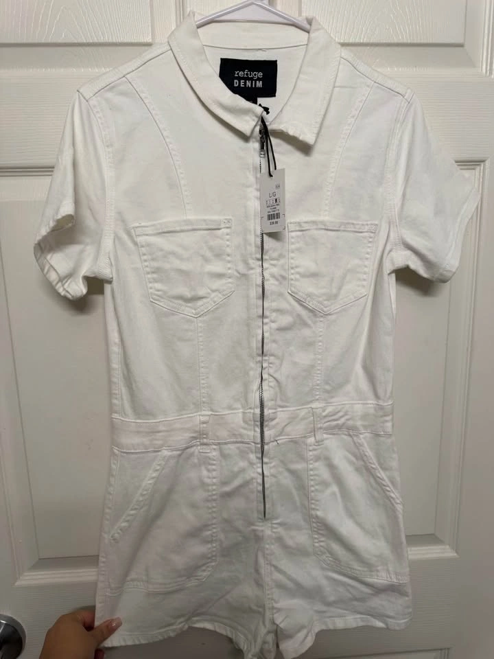 White denim romper - photo 2