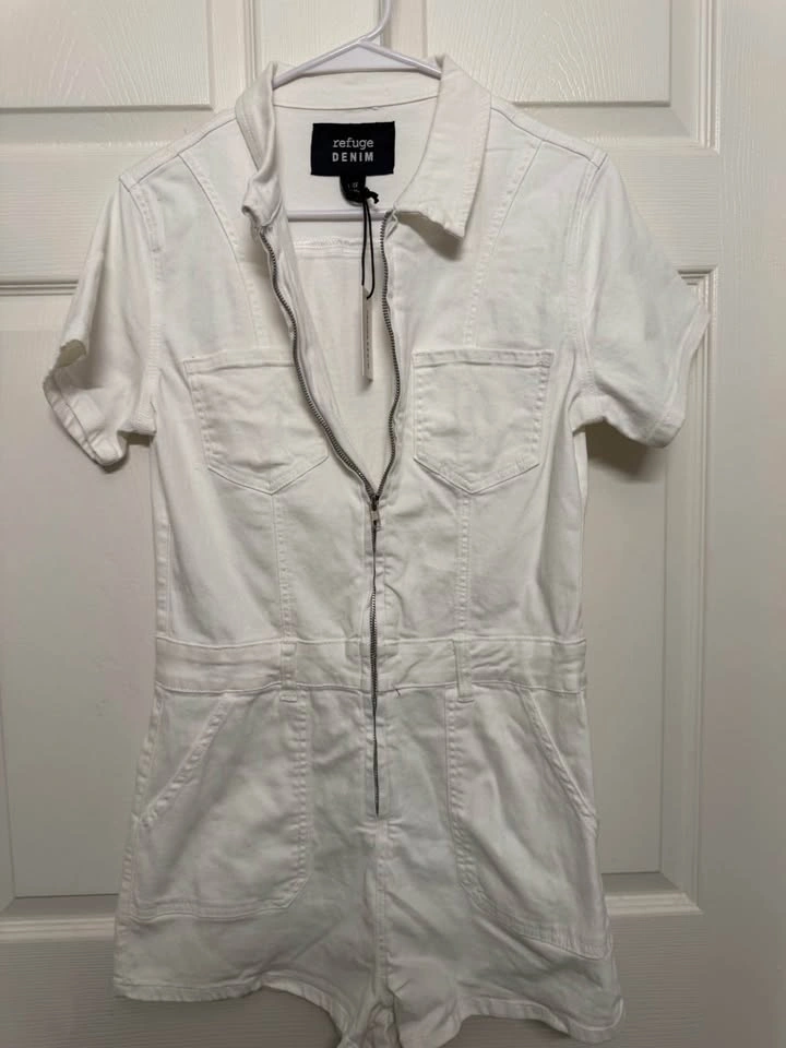 White denim romper - photo 3