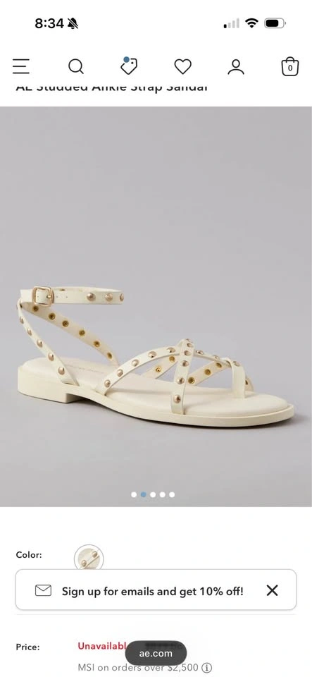 Sandals white with gold studs - photo 3