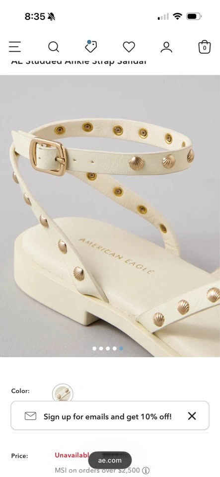 Sandals white with gold studs - photo 4