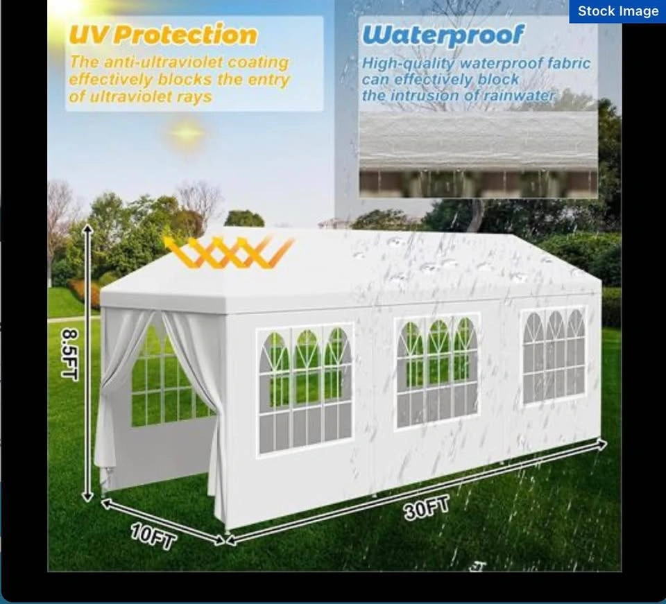 Tacsal Party Tent Patio Gazebo with Removable Sidewalls/Window - photo 2