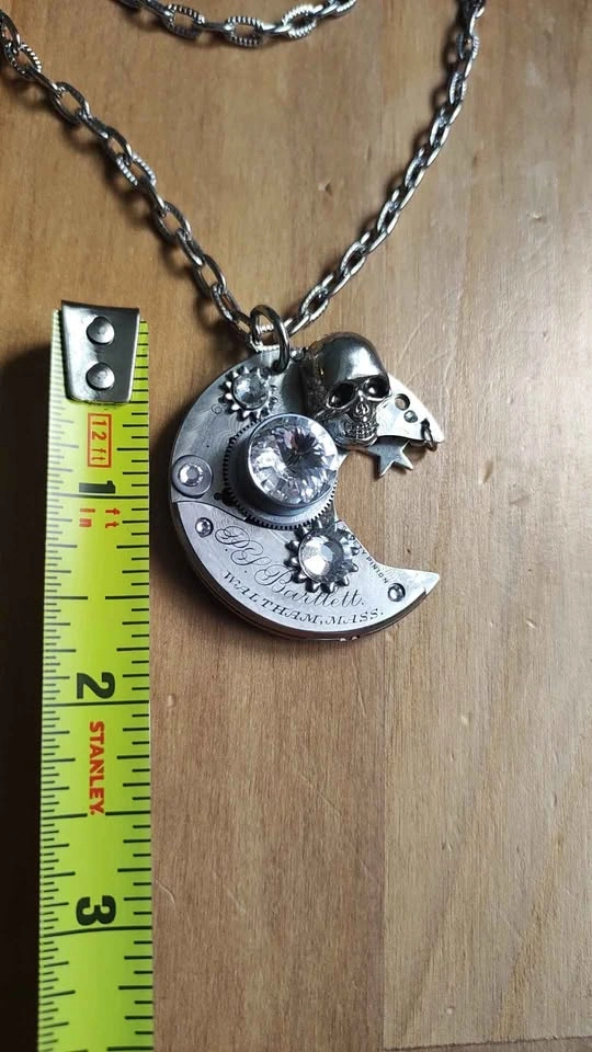 Steampunk Necklace with skull - photo 5