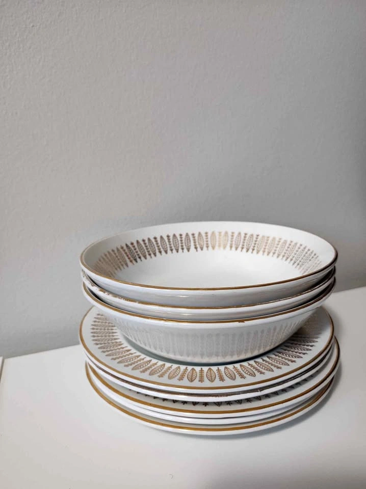 Vintage 22k gold plated plates
