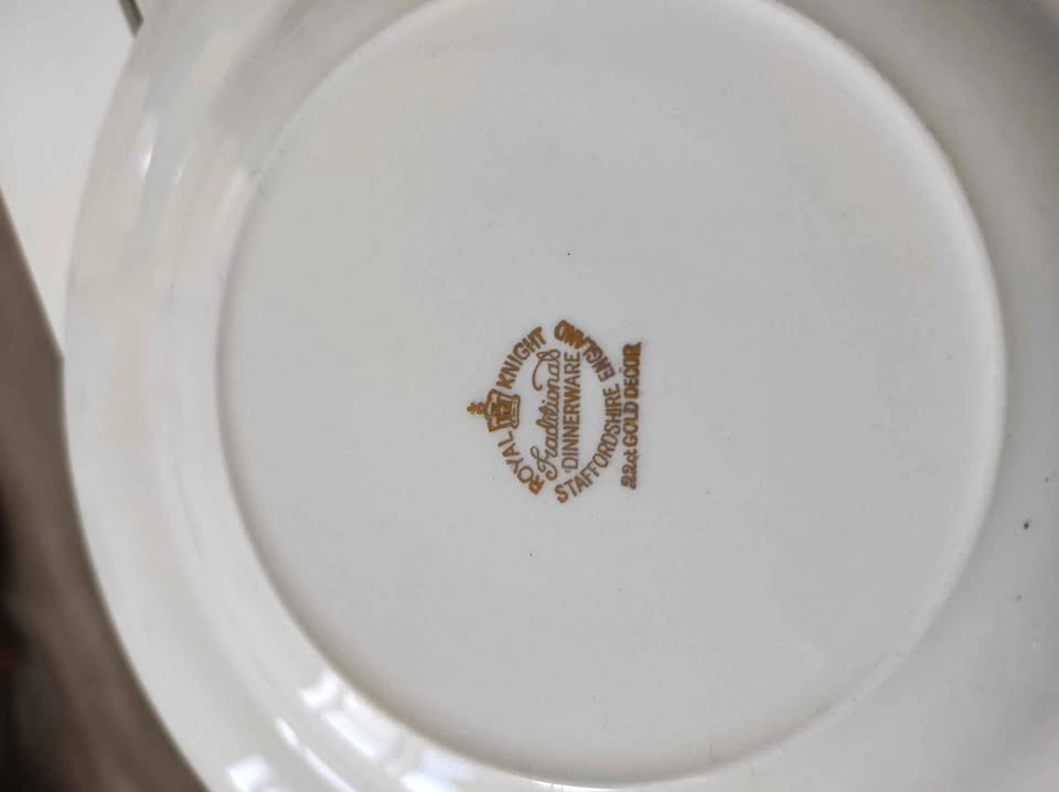 Vintage 22k gold plated plates - photo 5
