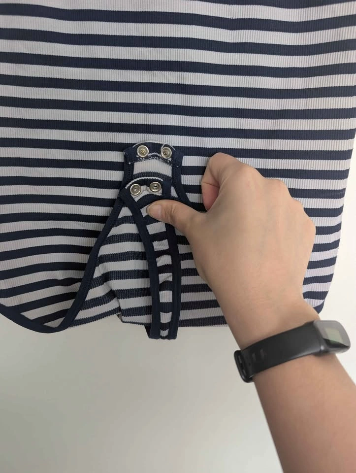 Striped Sleeveless Mock Neck Bodysuit - photo 4