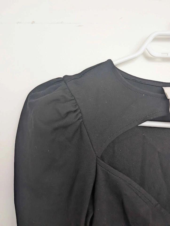 H&M Black Cut-Out Puff Sleeve Bodysuit - photo 5