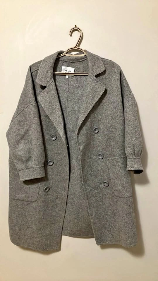 Play Beauty Osnir Grey Double-Breasted Coat