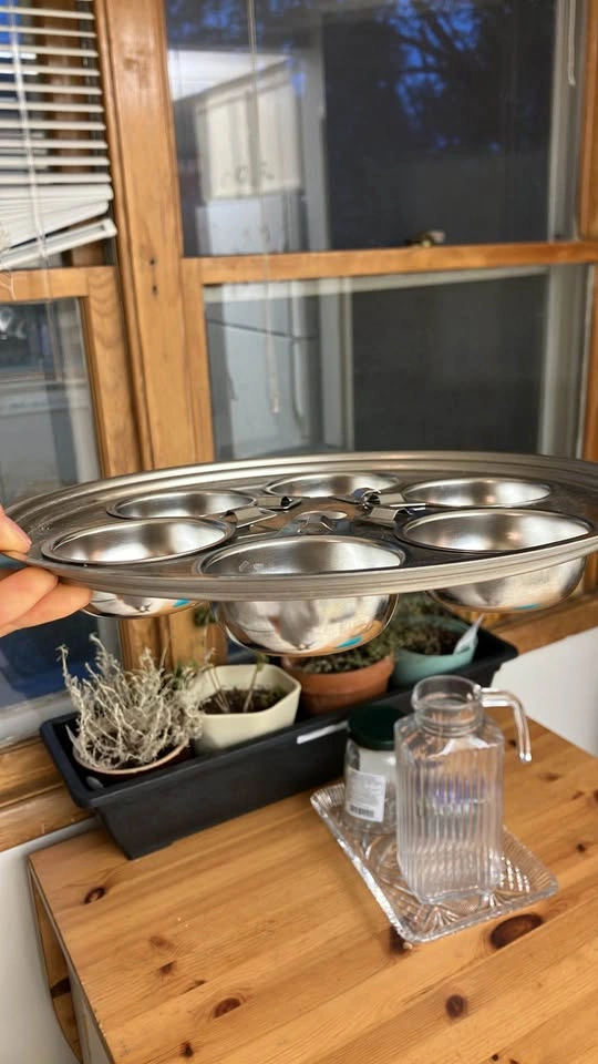 Stainless Steel 6-Cup Egg Poacher Insert - photo 3