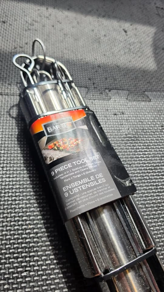 Brand New 9-Piece Stainless Steel Grilling Tool Set - photo 2