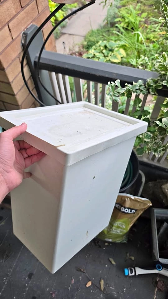 Multi-Purpose IKEA Plastic Bin with Hinged Lid