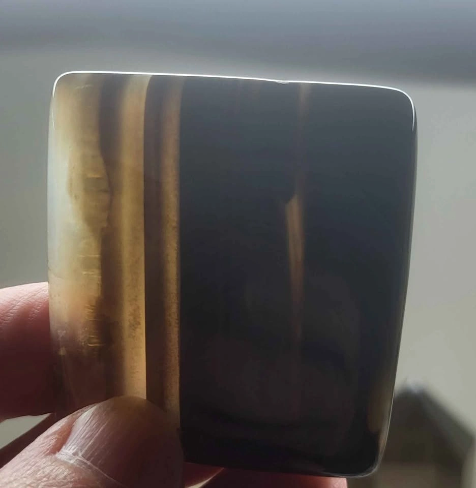 Beautiful Polished Banded Agate Cabochon – Square Stone - photo 5